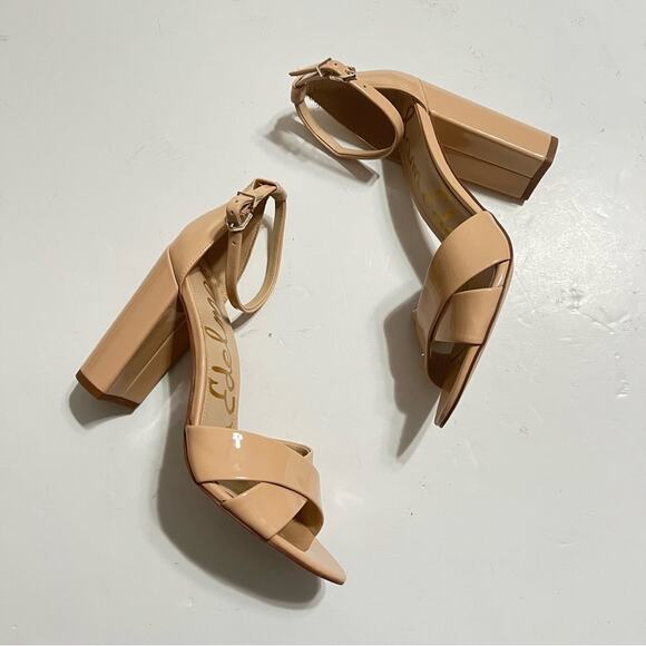 SAM EDELMAN Beige Yancy Ankle Strap Sandals Size 10 - Picture 6 of 10